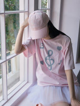 メロディーTシャツ - ピンク