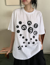 [unisex] Lebea Loose-Fit Rivet Dot Short Sleeve Tee