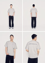 BASIC LOGO BIO WASHING SHORT SLEEVE T-SHIRT GREY