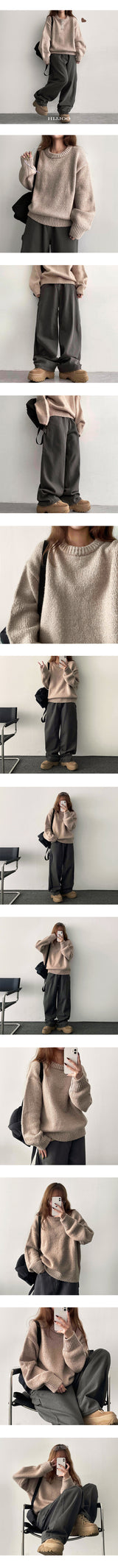 Tensi Thick Over Gradient Round Knitwear