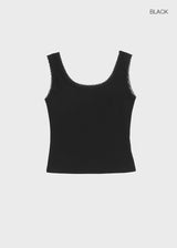 [MADE] Cozeti Lace Square Neck Sleeveless Top