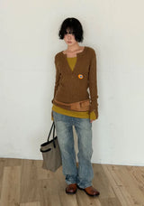 HENLEY BUTTON SLIM KNIT