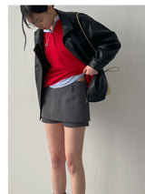 Verdi Flap Overfit Leather Blouson