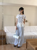 Parts Frill Lace Wrap Layered mini Skirt Belt