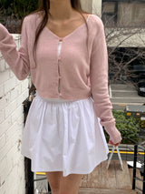 Creamy V-neck cardigan