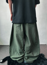 Catch Curve Seersucker Belted Semi-Balloon Pants 4COLOR