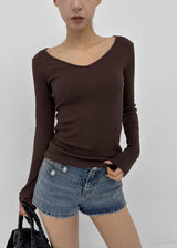 [MADE] Rulind Two-Way V-neck Long Sleeve T-shirt