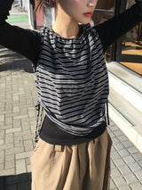 [Long sleeve ver.] Roen Modal Side Shirring Tee (6c)