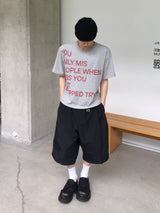 トライイングレタリングクロップ半袖Tシャツ 4C