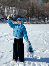 Blue Bear Hooded Padding (4 Colors)