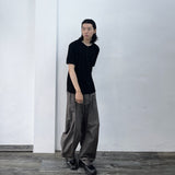 Structural Pleated Drawstring Pants