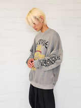 VENTIQUE ピグメントホーリースウェットシャツ 2colors