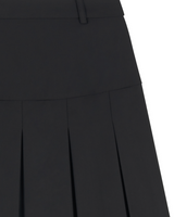 [mnem]ループプリーツミディスカート (black)