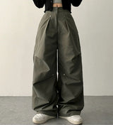 Lec Pintuck Metal Stud Parasuit Pants