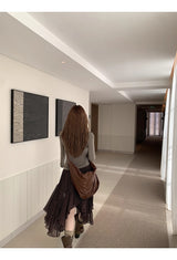 Cozy Soft Shirring Long Sleeve T-shirt