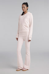 Sheer Romance Slim Hooded Zip-Up, Pink