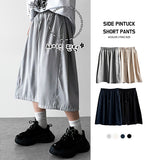 Kedin Side Pintuck Slit Banding Bermuda Shorts