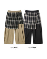 Layered Shirt Wide Cotton Pants