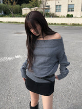 Midden Loose Off-Shoulder Knit 