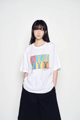 25SS ALIEN RABBIT POPART SHORT SLEEVE T-SHIRT WHITE