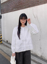Leusyam Lace Ribbon Blouse