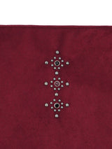 Suede Stud Shoulder Bag (Wine)