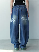 NOKIN SIDE DIRTY LOGO DENIM BANDING PANTS UNISEX