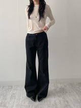 405 Cut-out Bootcut Wide Denim Pants