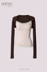 Pink chocolate mousse long-sleeve t-shirt