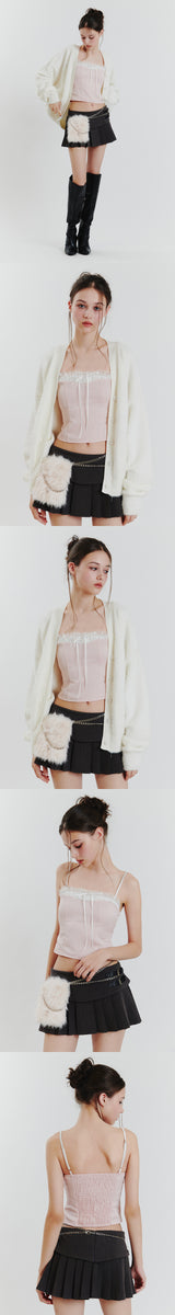 SOPHIA FUR MINI BAG pink