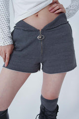 ロゴ 2WAY ショートパンツ_CHACOAL (fleece.ver)
