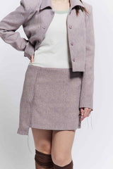 Stitch mini skirt (Pink)