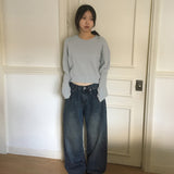 Posol ベーシックショートラウンドニットウェア