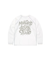 SLASH LOGO WAFFLE LONG SLEEVE_WHITE