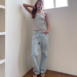 Ringer Cotton Sleeveless_Melange Gray