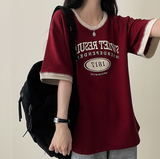 1817 カラーマッチングラウンド半袖Tシャツ