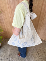 000Design Check Tie Bag / C Navy