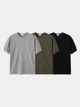 waffle ringer short sleeve(3colors)