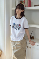 26SS★ Stamp Club Ringer Short Sleeve Tee