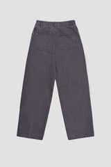 Washed straight leg pants, Ash purple