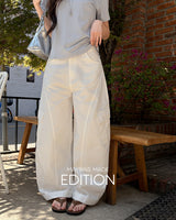 [MADE] Chemi curved wide pants