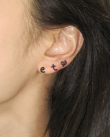 [Black ver.] Initial doodle piercing