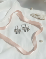 Adorable Ribbon Huggies Piercing - Silver