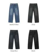 Digan Molly Semi Wide Denim Pants (4color)