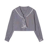 WhyBerry 24AW "Star Sea Sailor" ネイビーカラーシャツフィーメール
