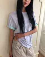 ヤノンカラーブロックショートスリーブTシャツ