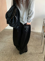 Manne Studded Patch Cotton Wide Pants