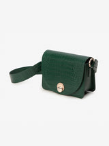 ISLE MINI CROC ショルダーレザーバッグ / Wani Green