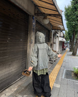 レノブラックワイドデニムバルーンパンツ