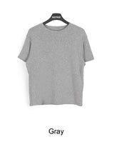 ニードルブラッシュドラウンドショートスリーブTシャツ